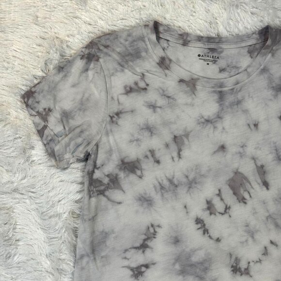 Athleta Daily Crop Tie Dye Tee Sz M - Picture 4 of 9